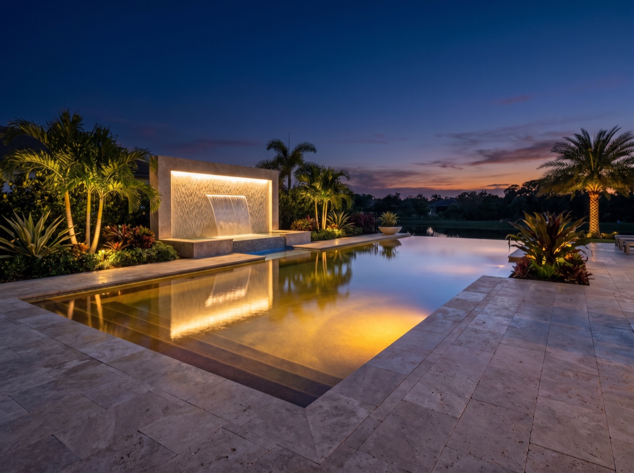Pools and water features